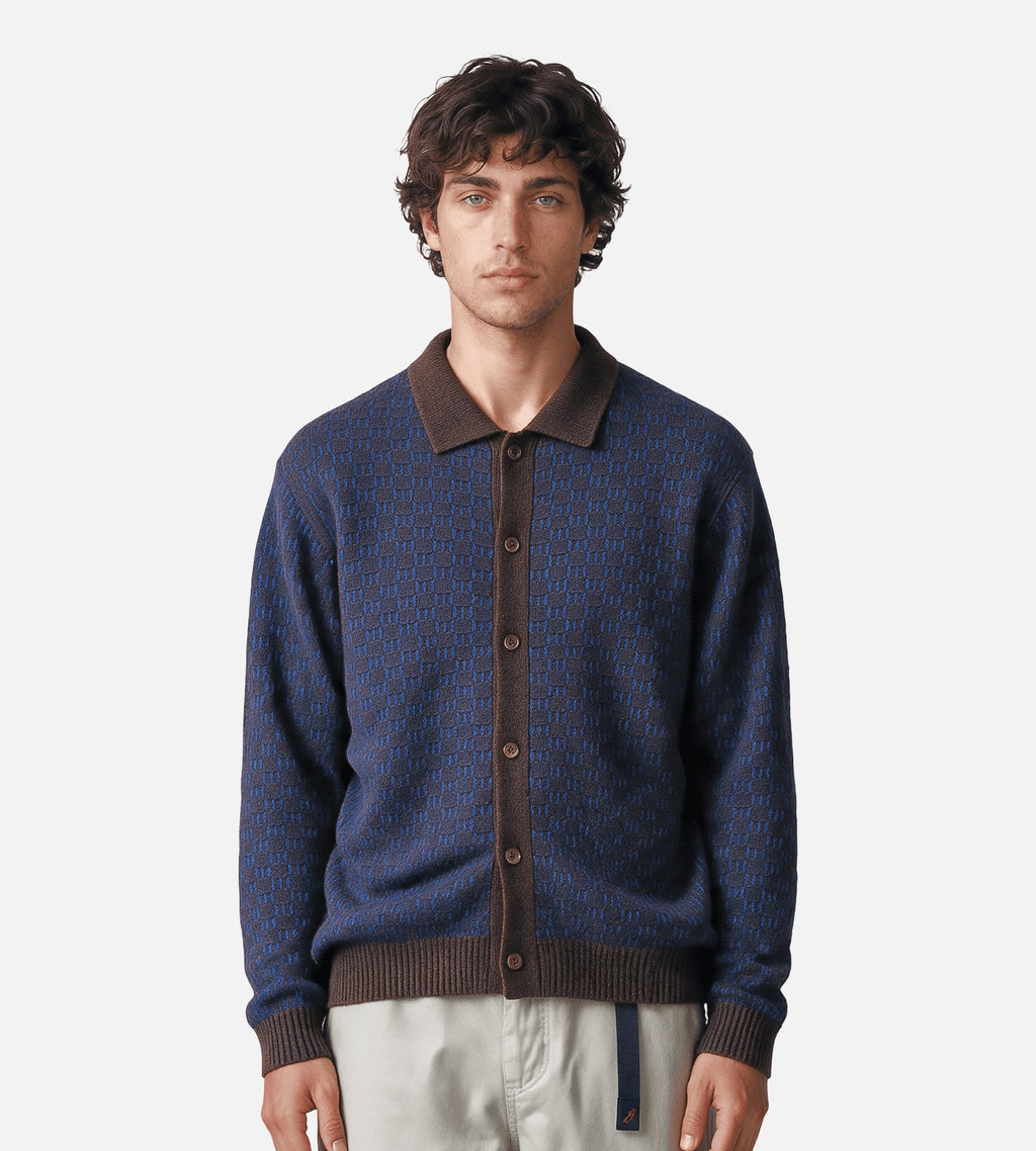 NN.07 Thor Polo Cardigan 60004 Deep Truffle