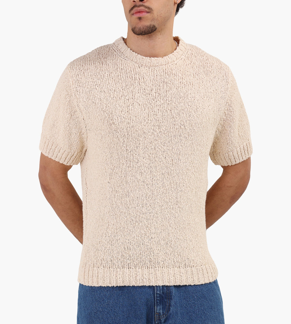 Arte Antwerp Back Graphic Knit T-shirt Cream