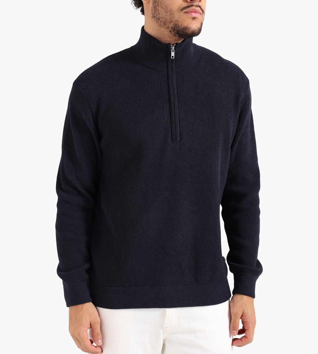 NN.07 Danny Half Zip Sweat 6429 Navy Blue