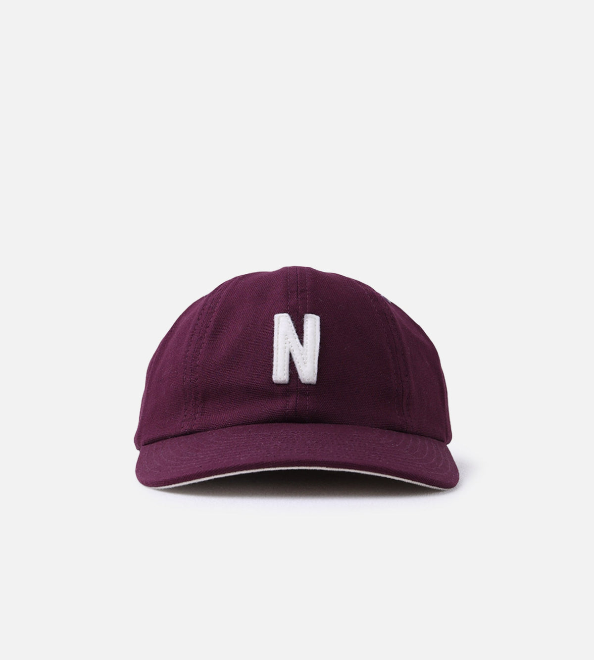 Norse Projects Light Canvas Felt N 8 Panel Cap Mahogany
