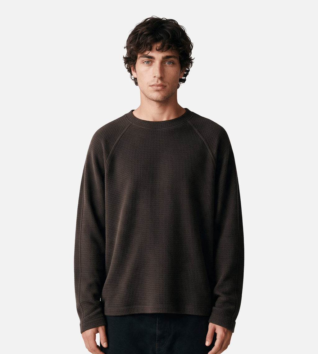 OLAF Waffle Crewneck Chocolateplum