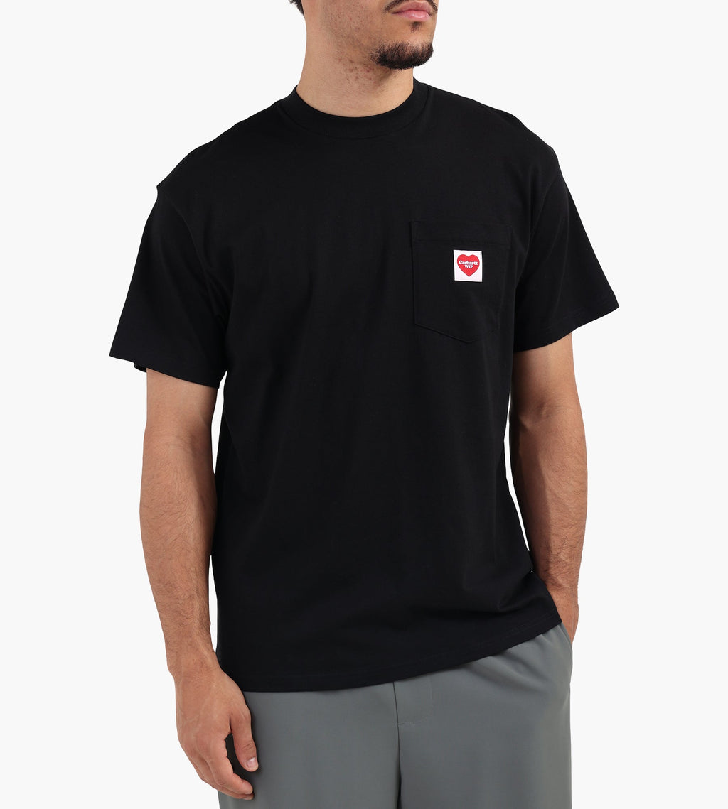 Carhartt WIP Pocket Heart T-shirt Black Red