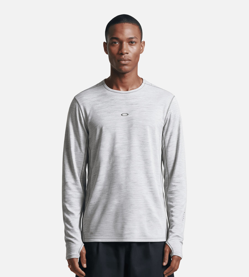 Oakley Spruce Wool LS Base Layer Cement Melange