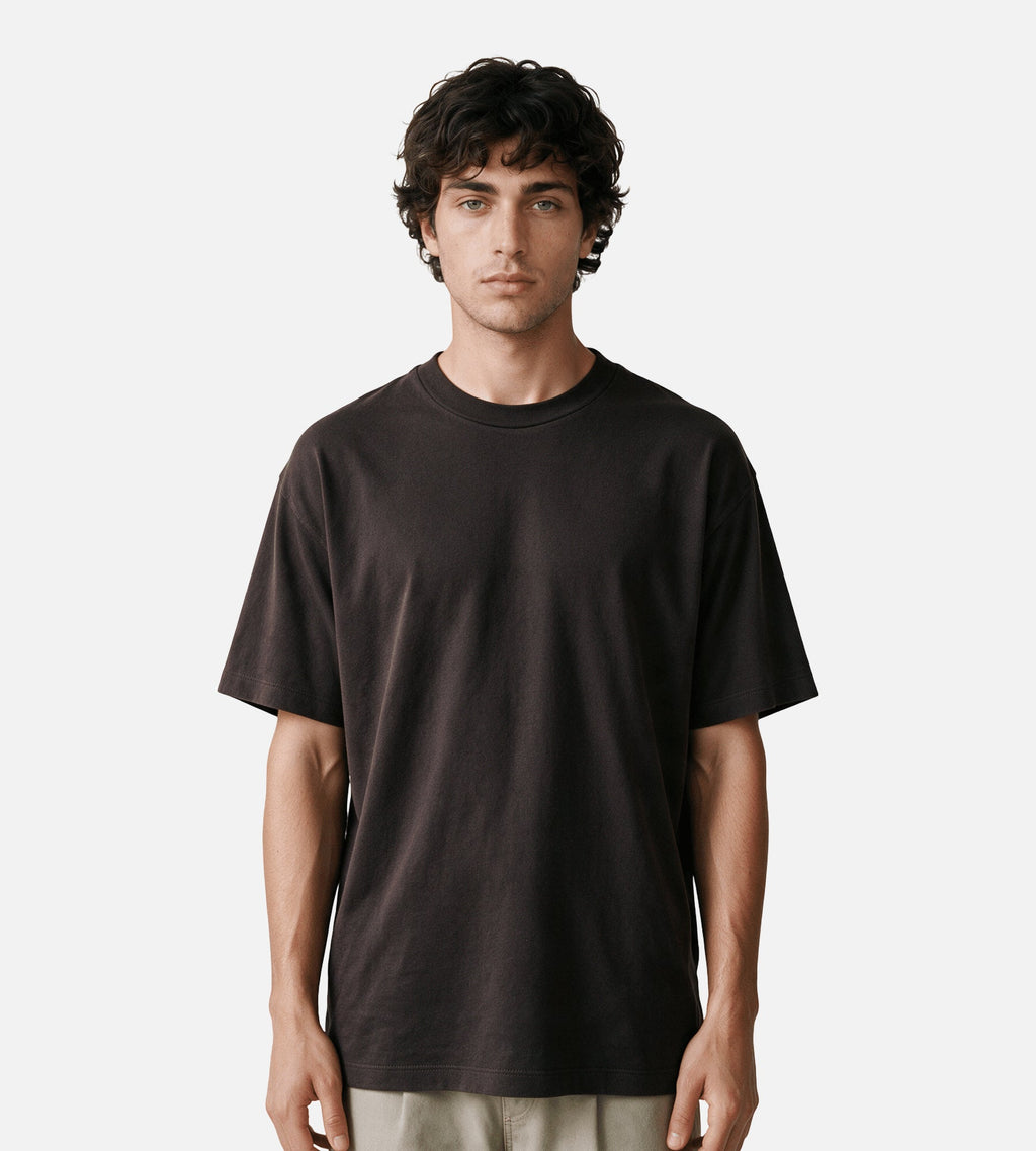 NN.07 Nat Logo Tee 3457 Deep Truffle