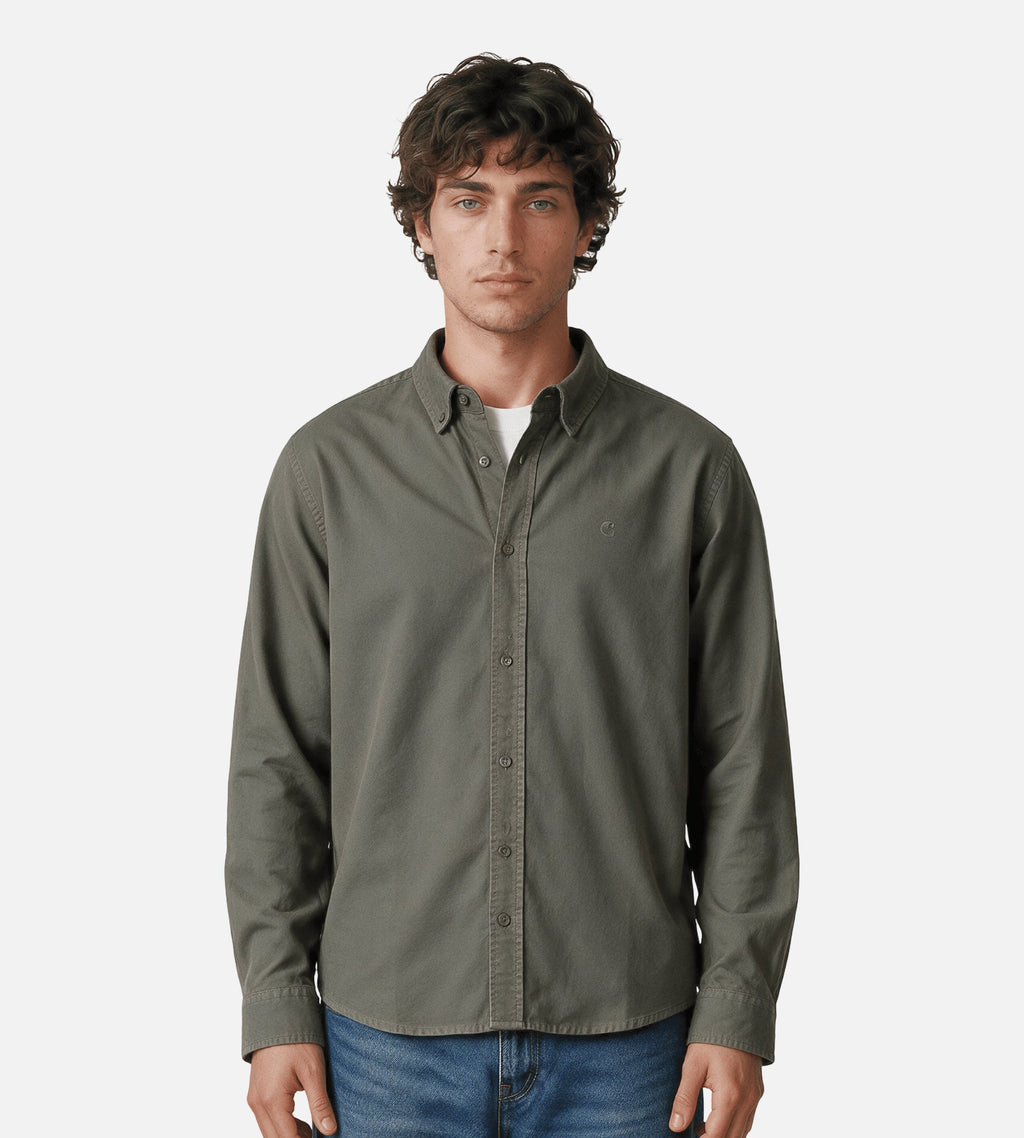 Carhartt WIP Long Sleeve Bolton Shirt Shungite