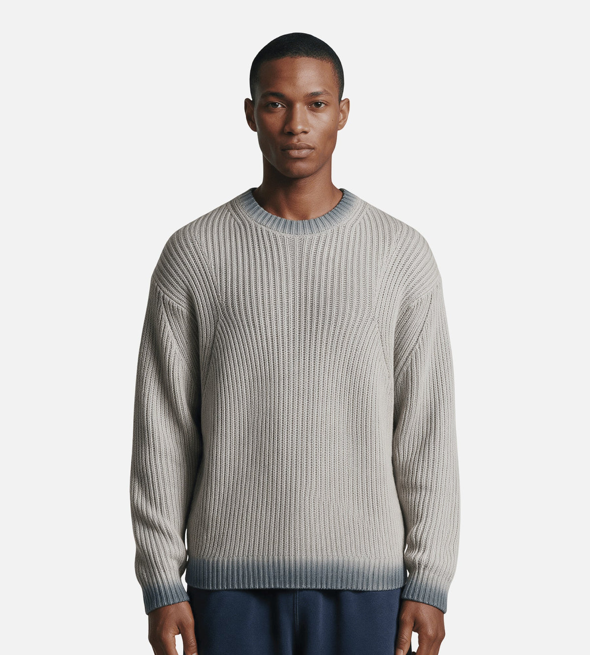Obey Ian Faded Wash Sweater Grey Faded Wash