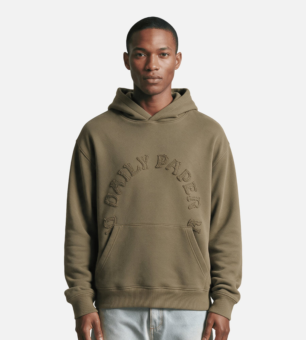 Daily Paper Self Fabric Oversized Orbit Hoodie Stone Gray