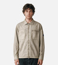 C.P. Company Cotton Plain Face Resined Zipped Lens Overshirt Fallen Rock