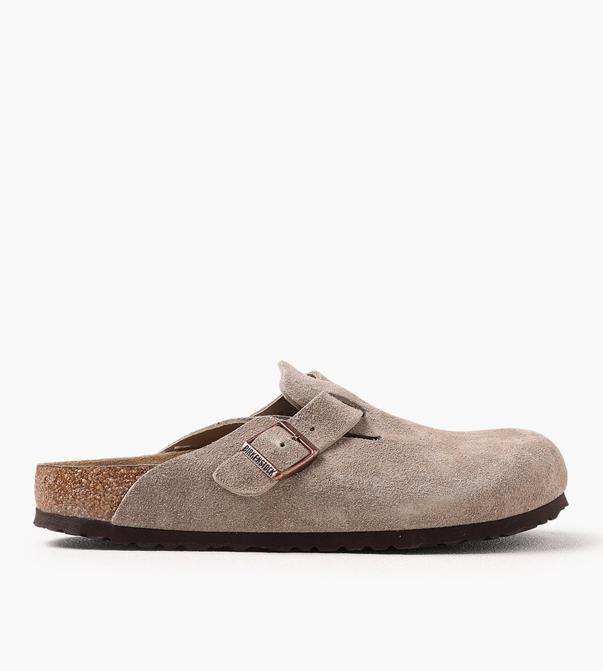 Birkenstock Boston Soft Footbed Suede Leather Taupe