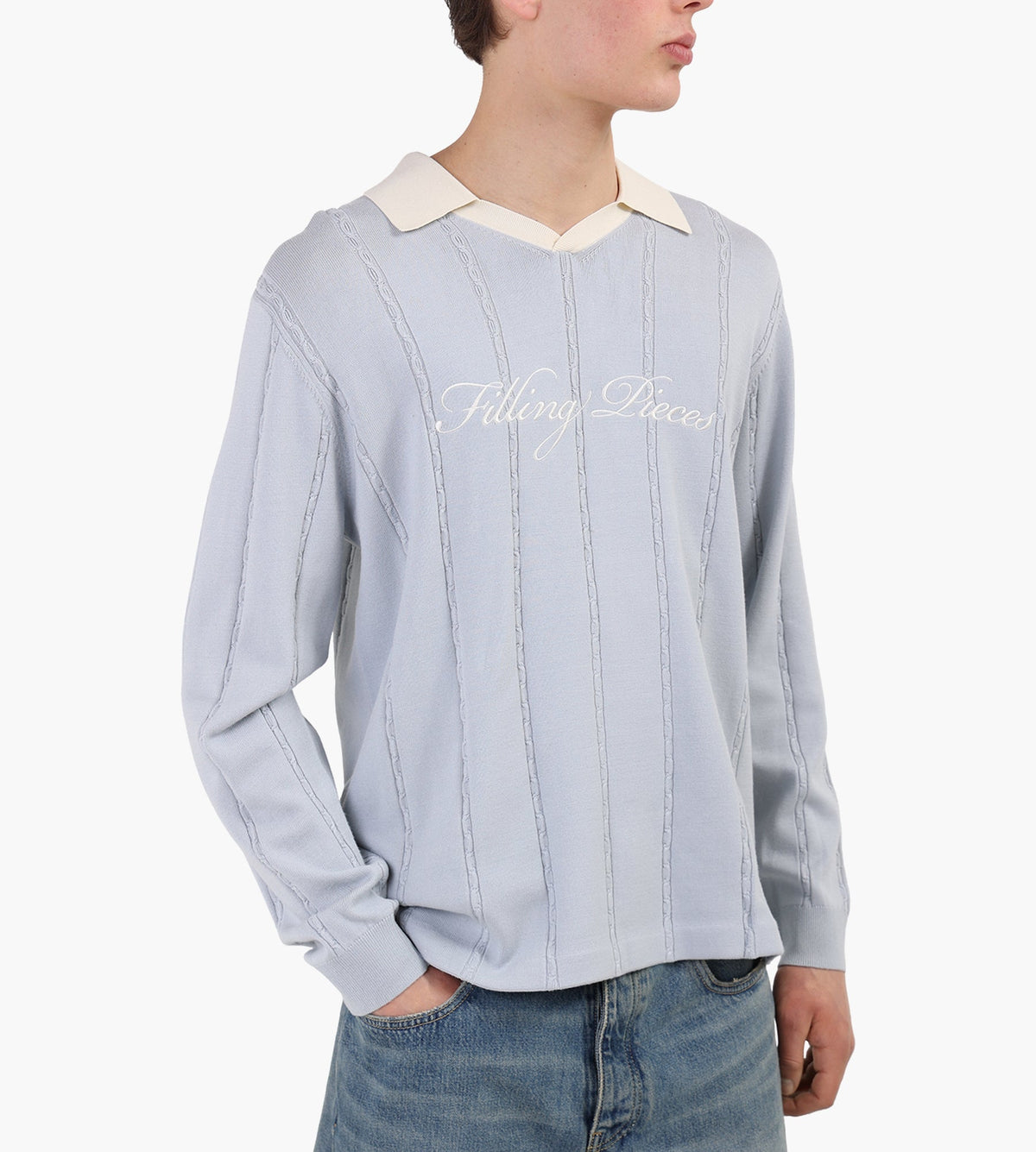 Filling Pieces Knit Football Jersey Skyway