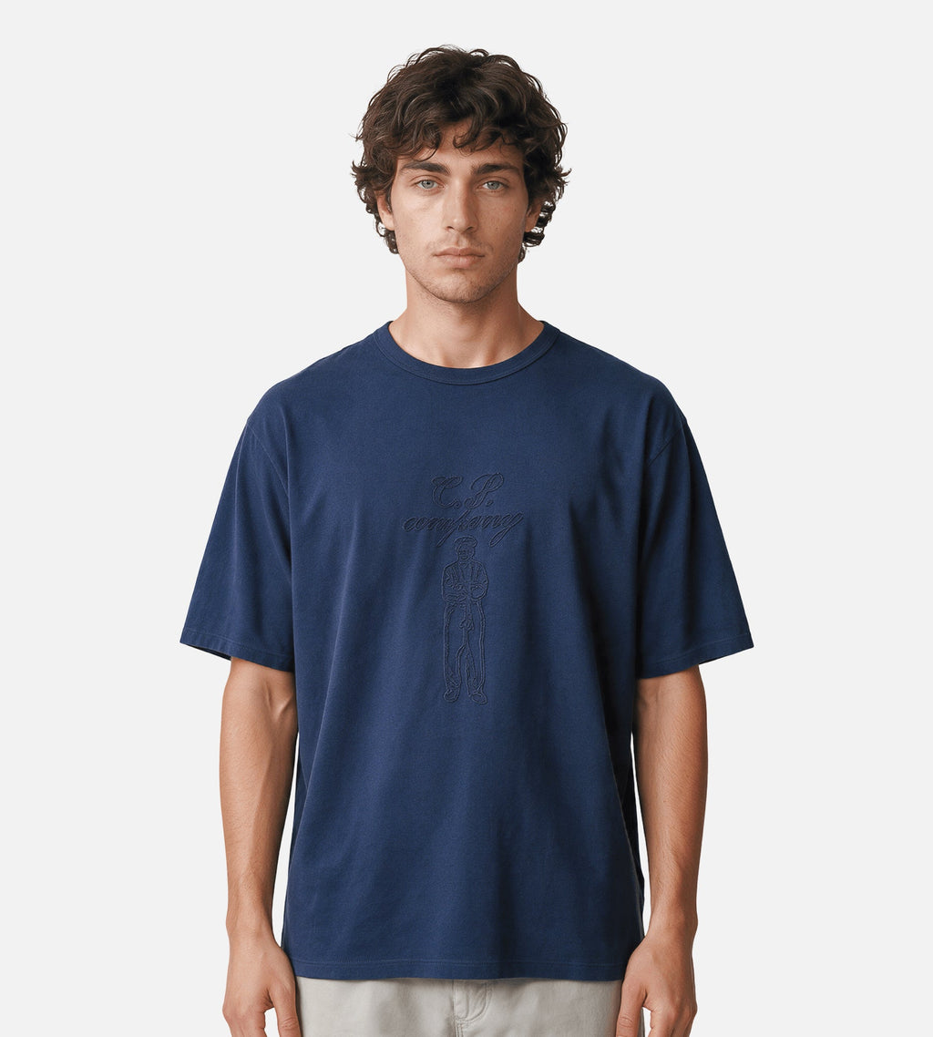 C.P. Company 30/2 Mercerized Jersey Twisted British Sailor T-Shirt Peacoat