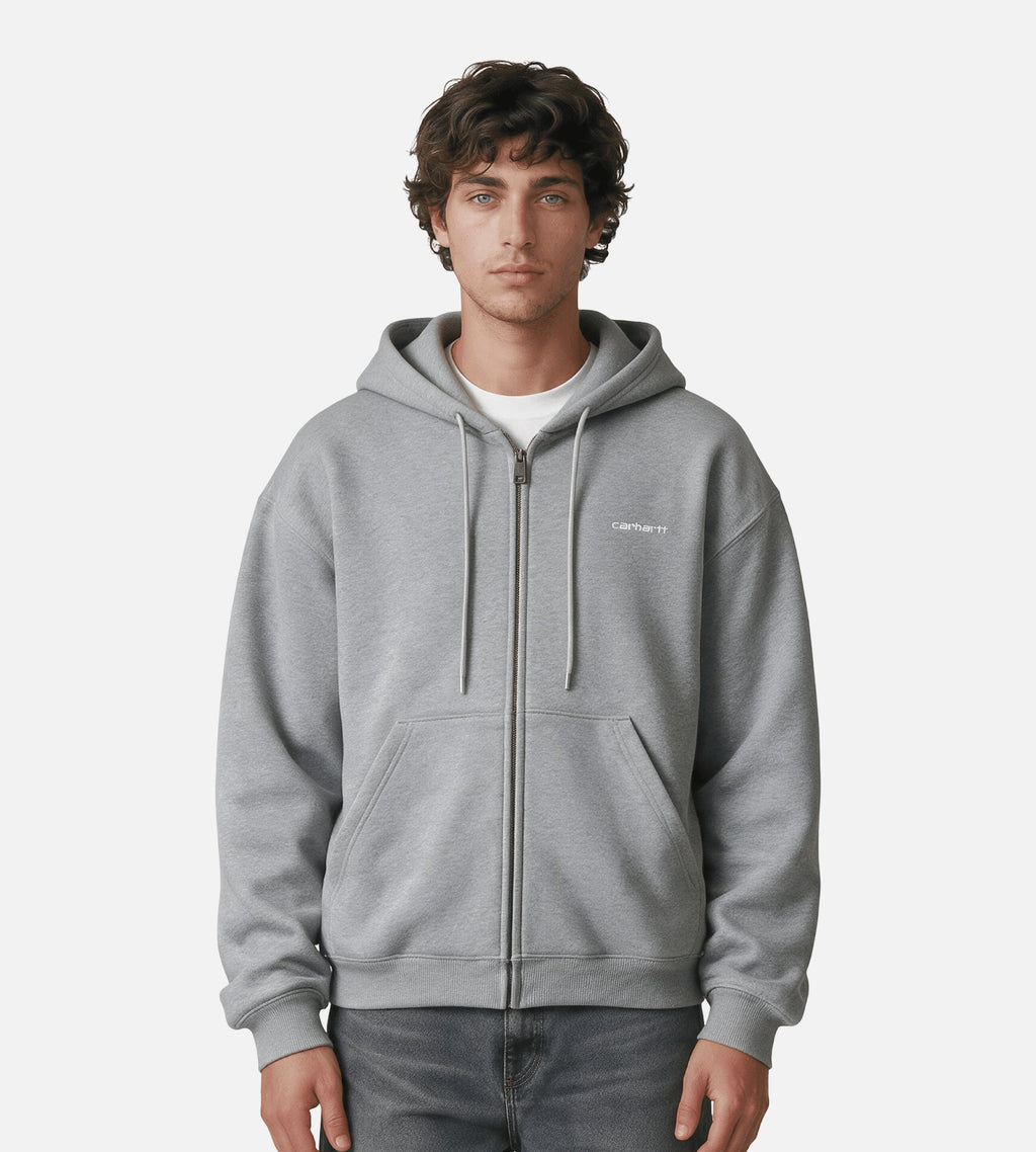 Carhartt WIP Hooded Ebbert Jacket Grey Heather White