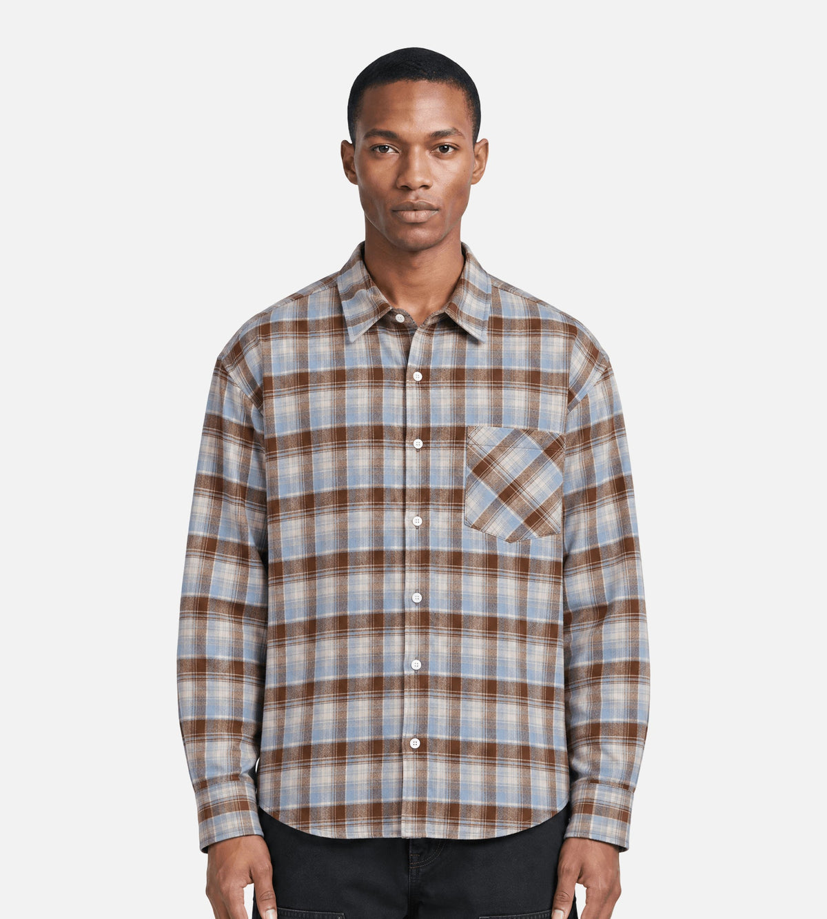 Libertine-Libertine Record 3704 Shirt Ice Blue Check