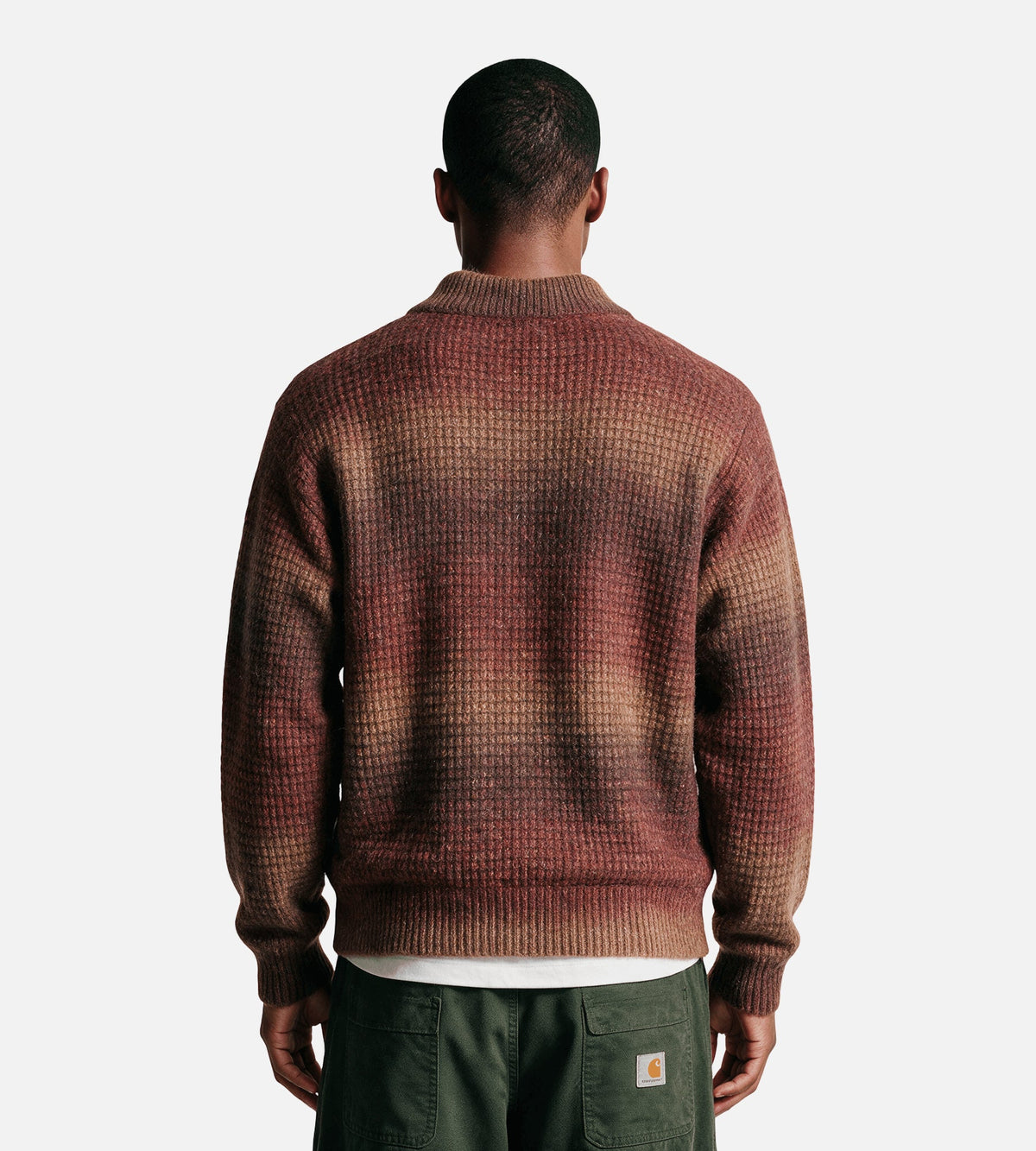 Obey Anton Gradient Cardigan Brown Multi