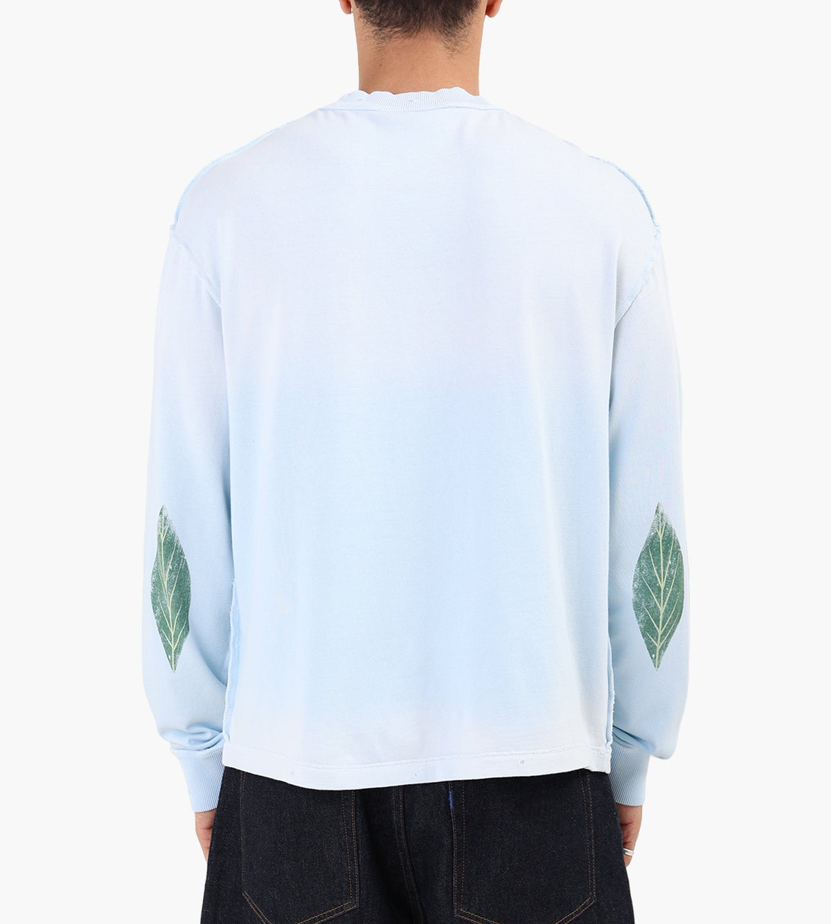 Bram's Fruit Distressed Leaf Longsleeve Blueberry Blue