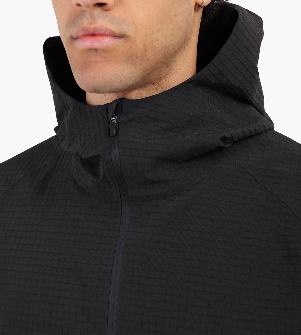 Hiking Patrol Waypoint Ripstop Hooded Jacket Charcoal Black