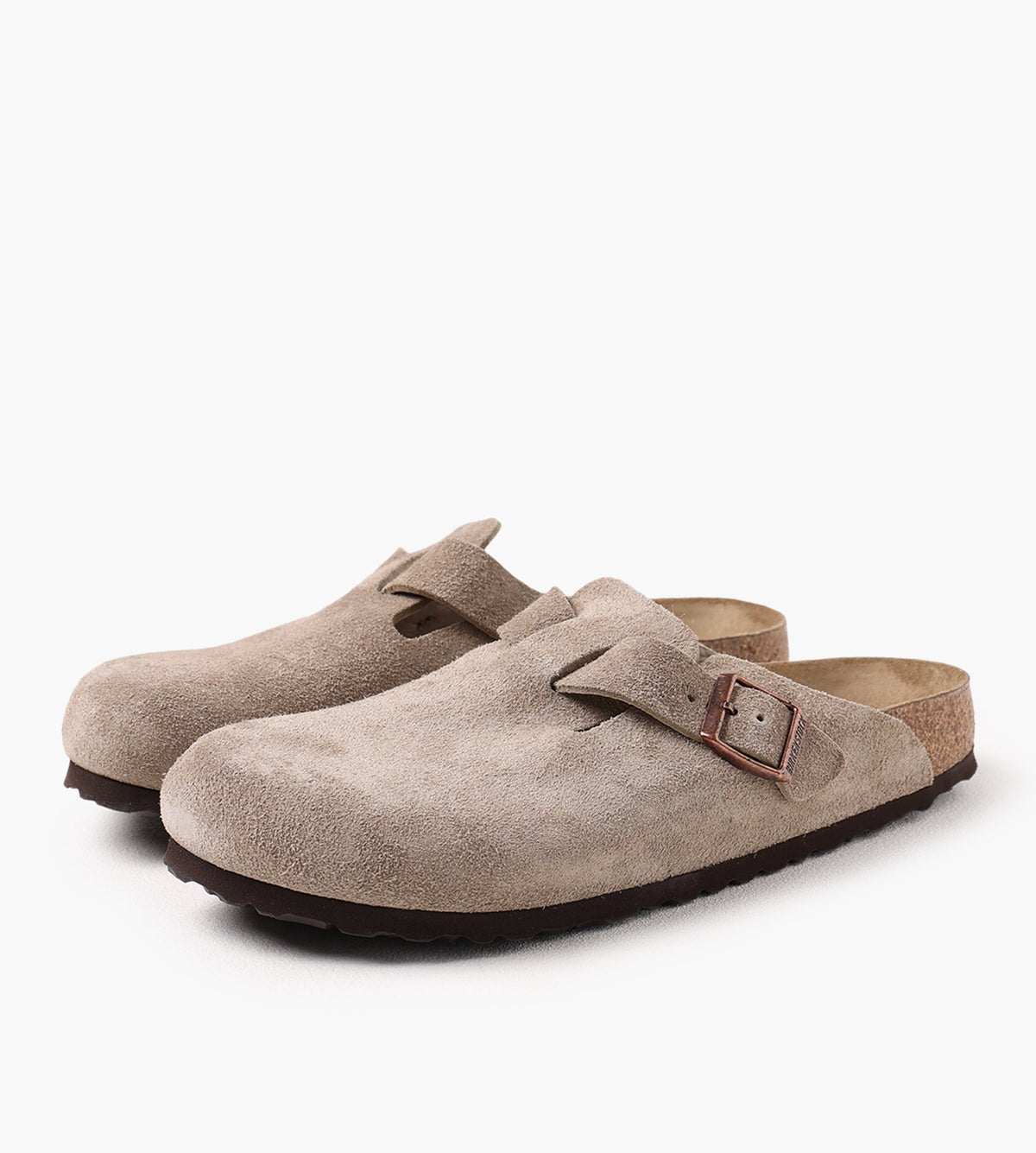 Birkenstock Boston Soft Footbed Suede Leather Taupe