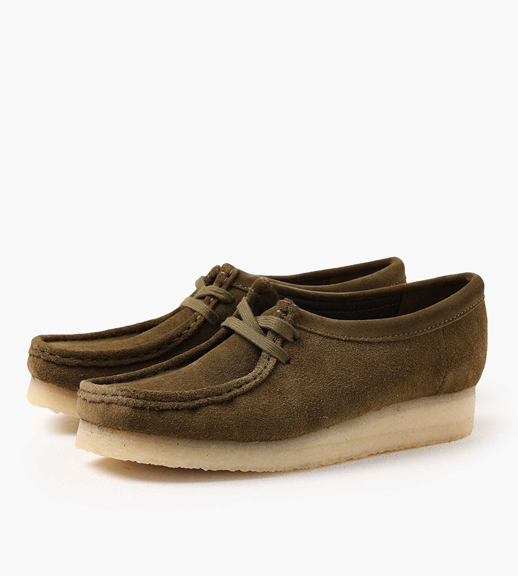 Clarks Originals Wallabee. Olive Suede