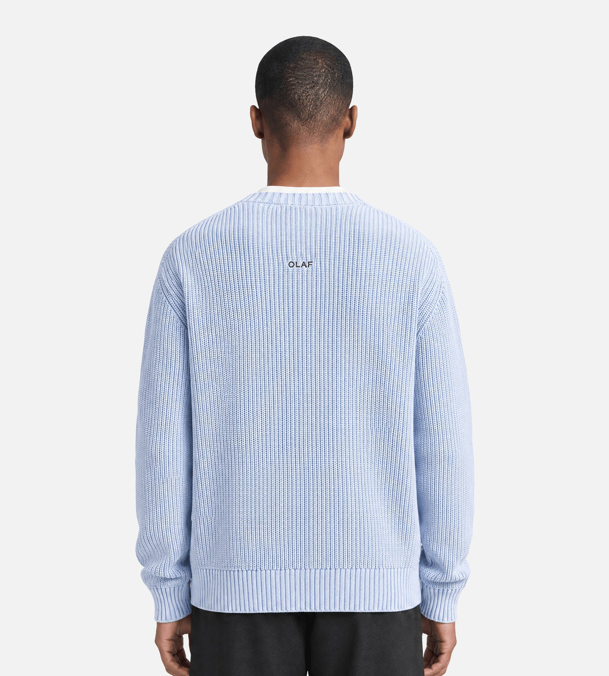 OLAF Washed Knitted Essential Crewneck Windsurfer