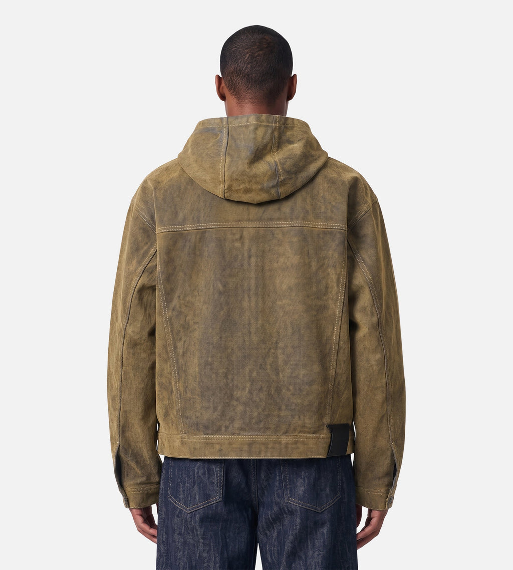 Daily Paper Velvet Shield Denim Jacket Brown