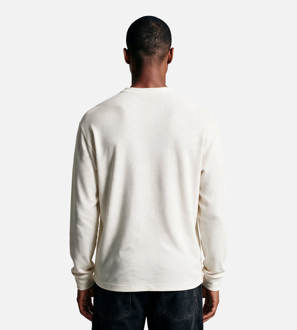 OLAF Waffle Henley Longsleeve Off White