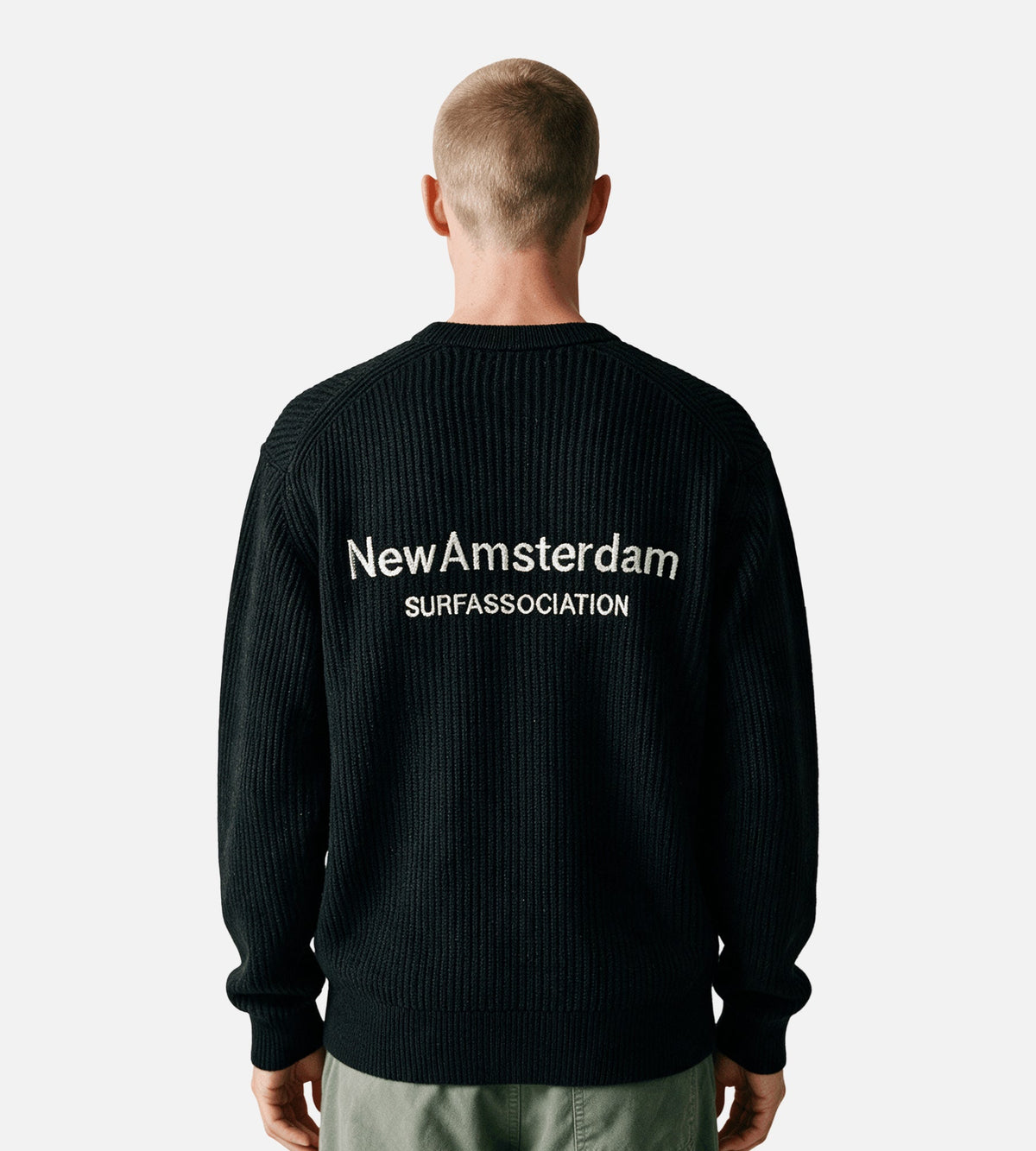 New Amsterdam Surf Association Knitted Crewneck Black