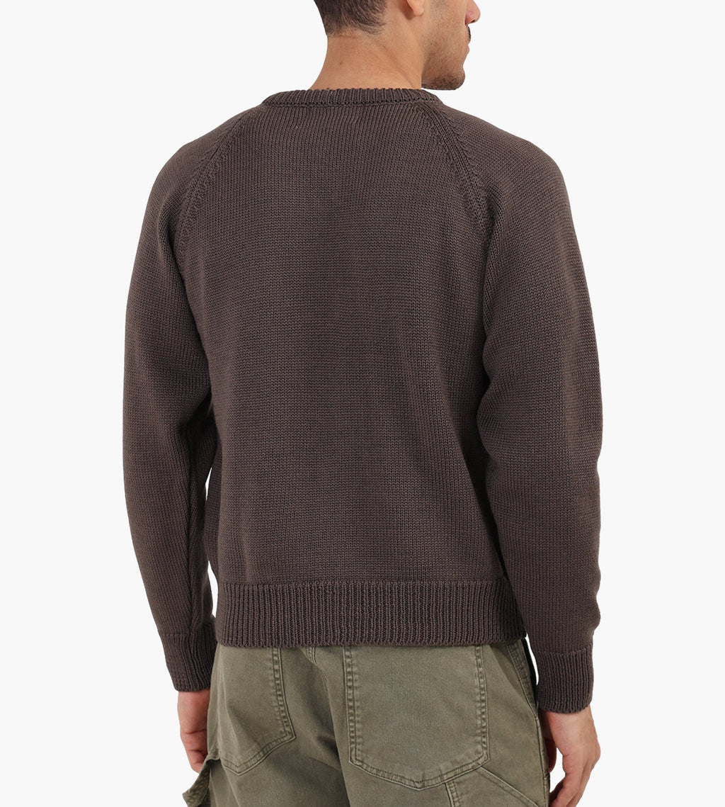 Café-Mountain Zip Through Raglan Knit Earth