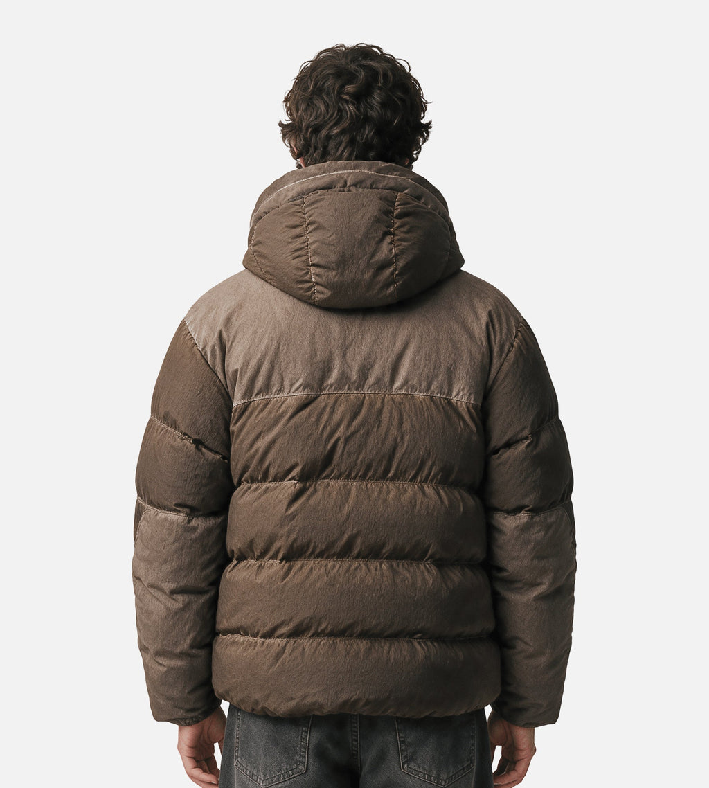 C.P. Company Eco-Chrome R Mixed Goggle Down Jacket Re-Color Brown