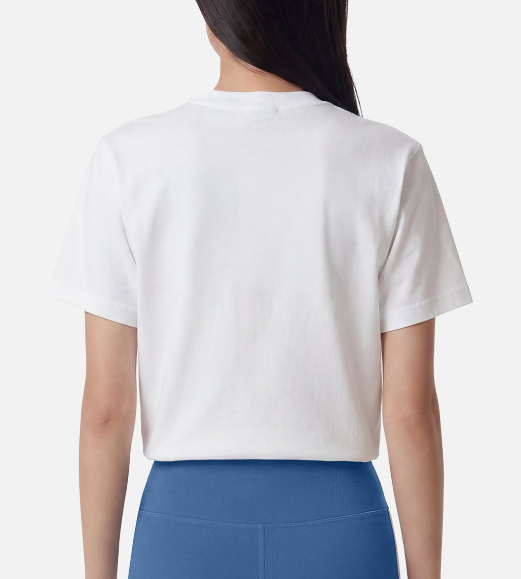 Sporty & Rich Bold Health T-Shirt White Navy Kelly