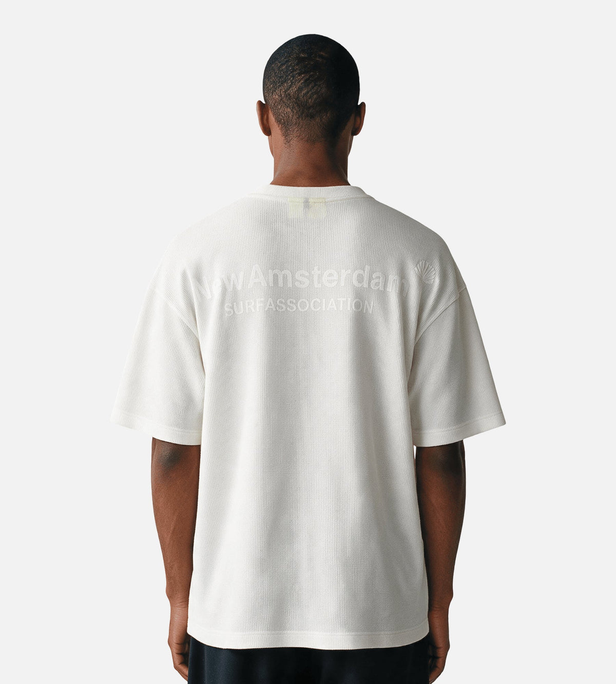 New Amsterdam Surf Association Logo Tee Waffle White