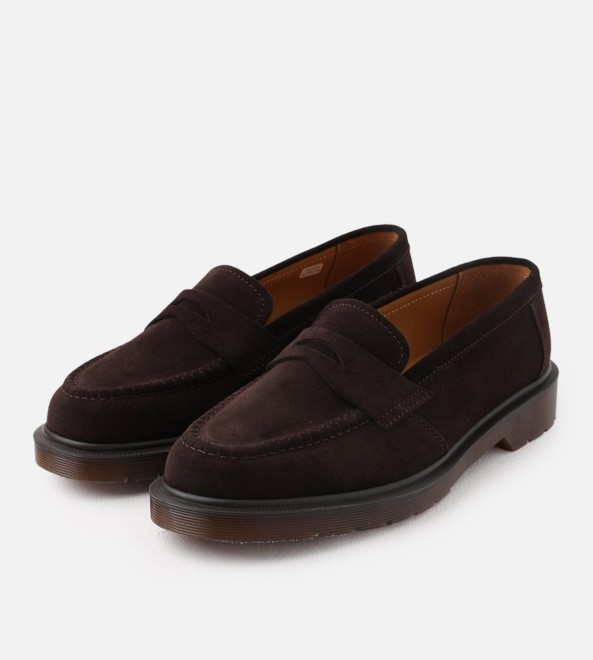 Dr. Martens Delapre Penny Loafer Brindle Brown Repello Calf Suede Mb