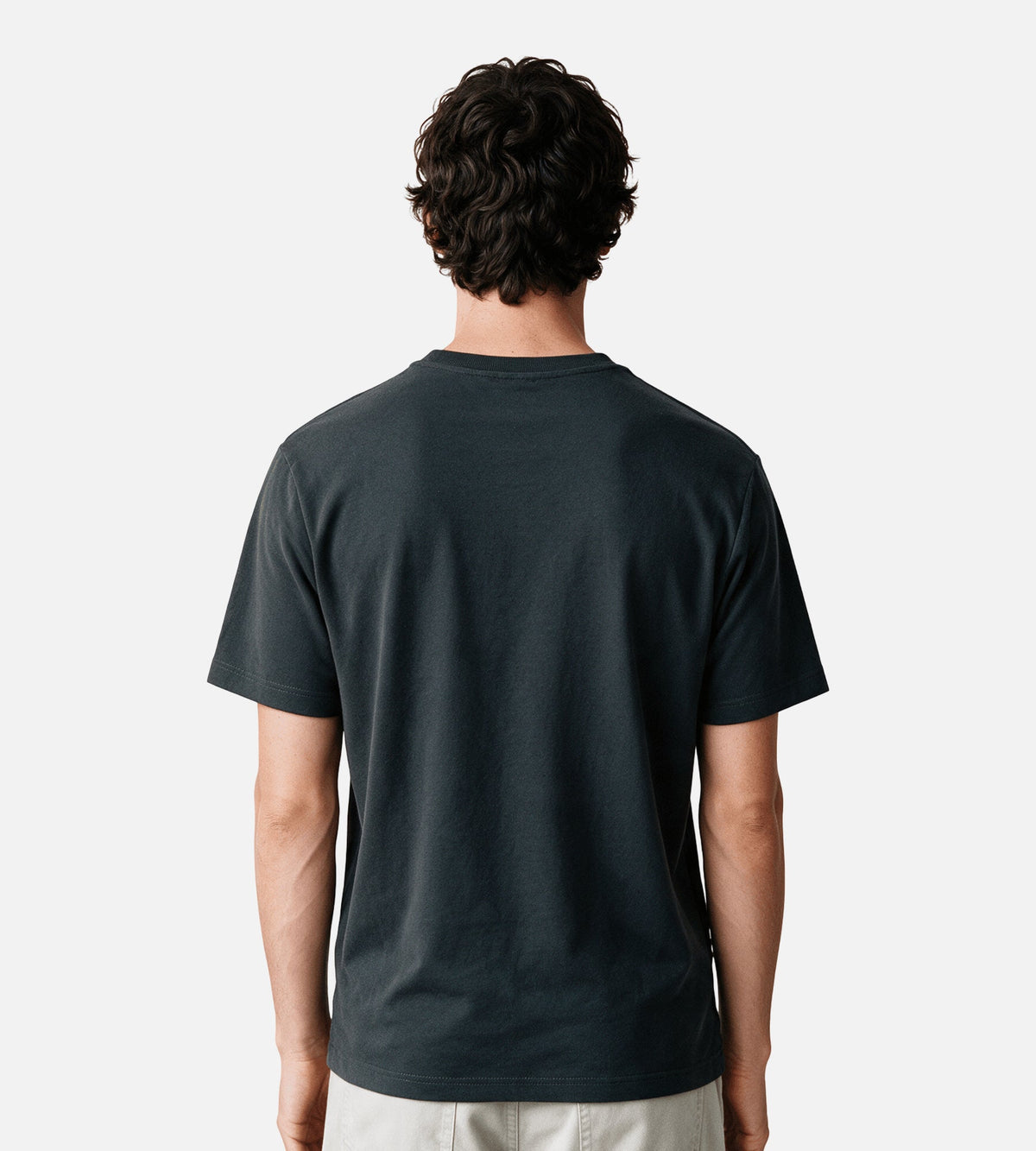 NN.07 Nat Logo Tee 3457 Charcoal Mist
