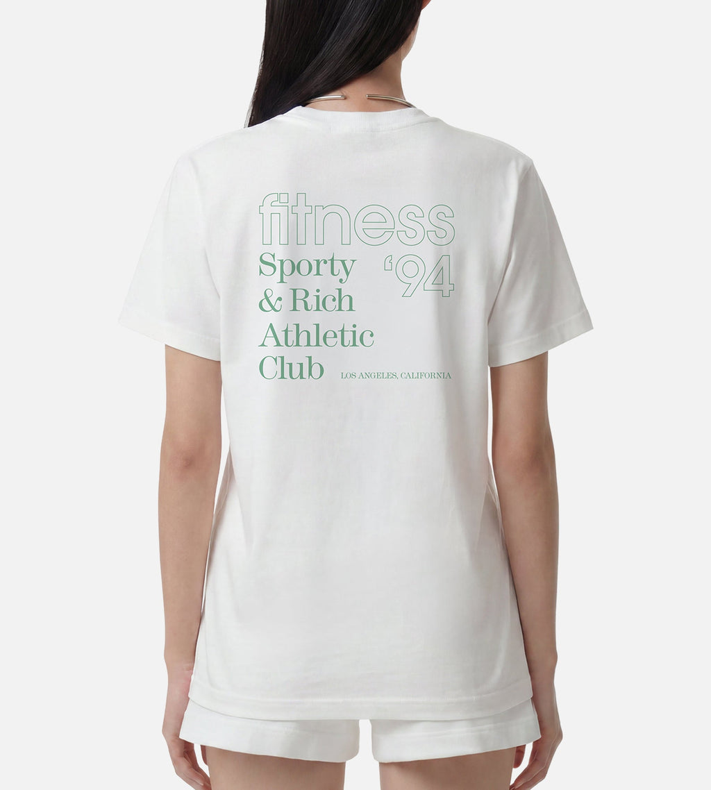 Sporty & Rich Fitness 94 T-Shirt White Kelly