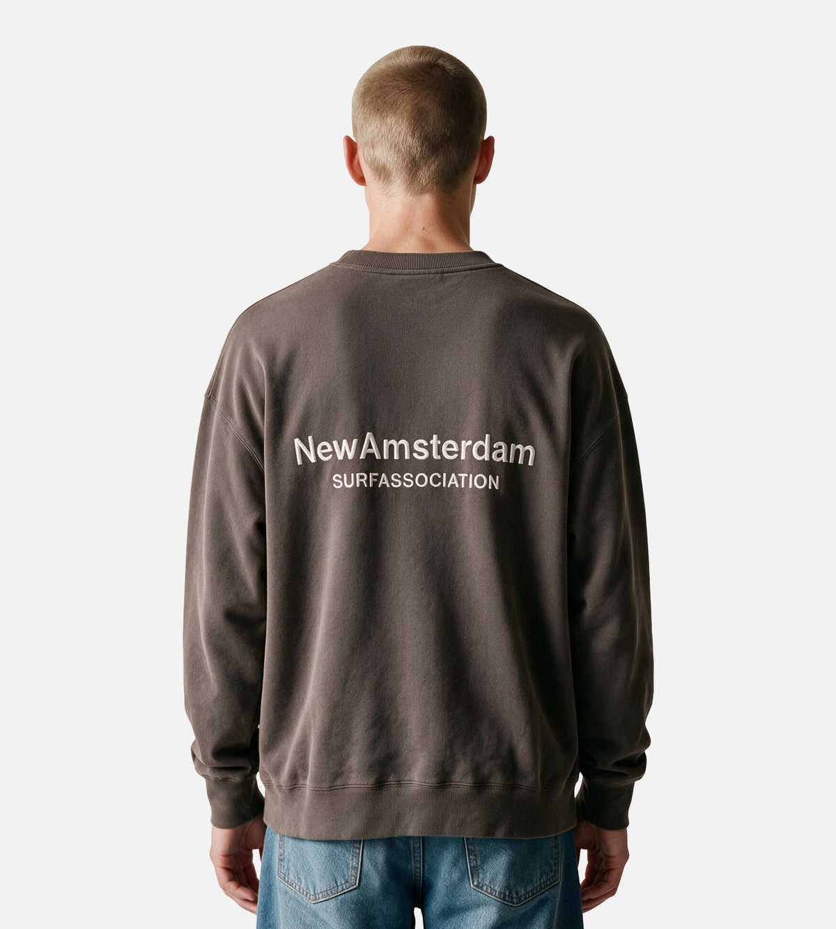 New Amsterdam Surf Association Logo Crewneck Falcon White