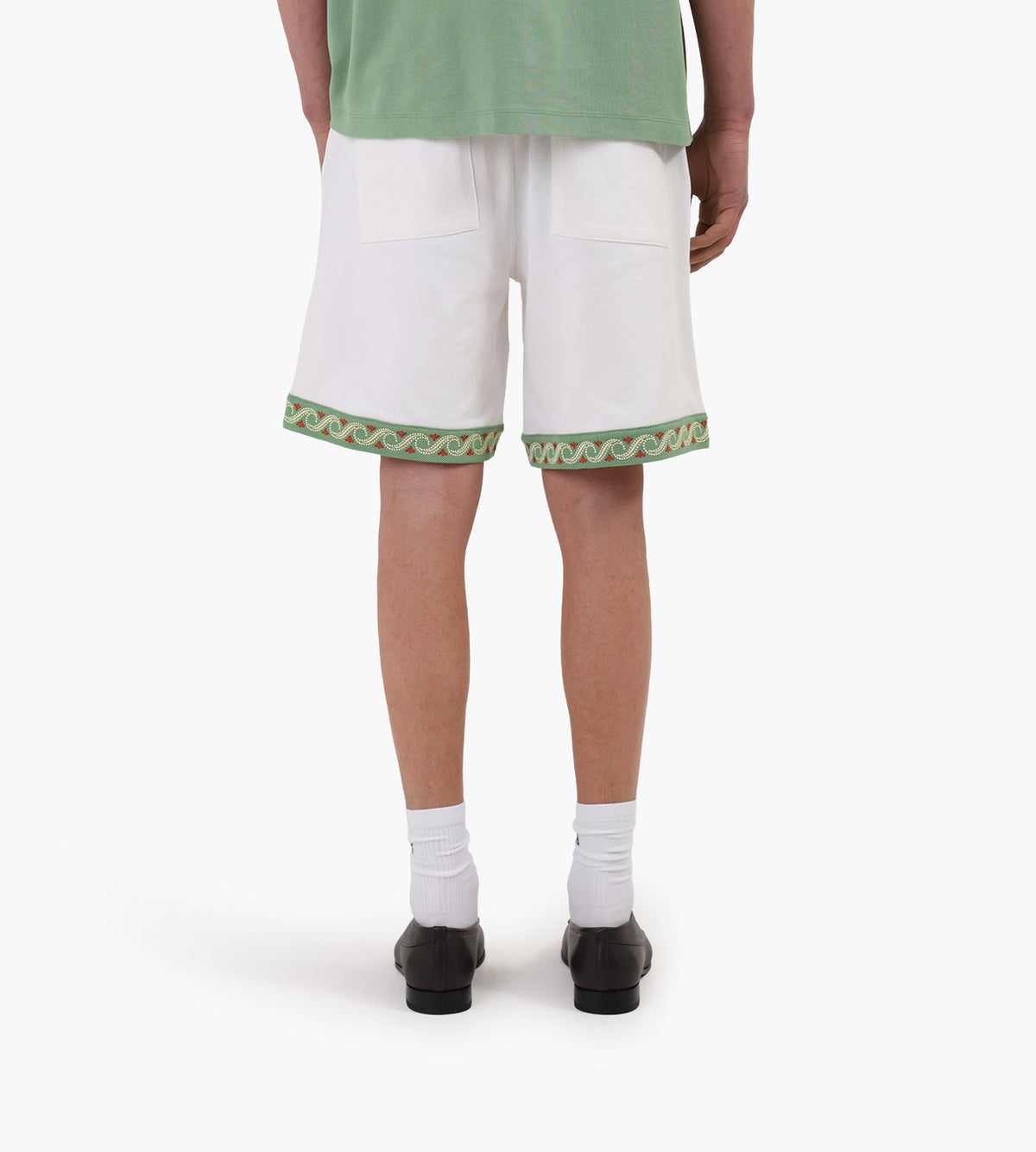 Drôle de Monsieur Short Piquè Brodè Off White