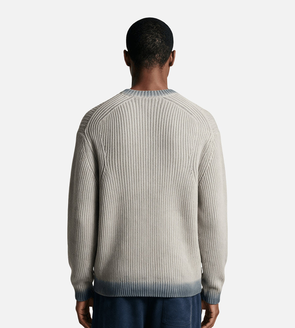 Obey Ian Faded Wash Sweater Grey Faded Wash