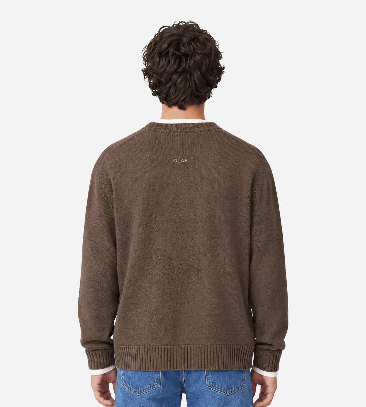 OLAF Essential Knitted Crewneck Chocolateplum