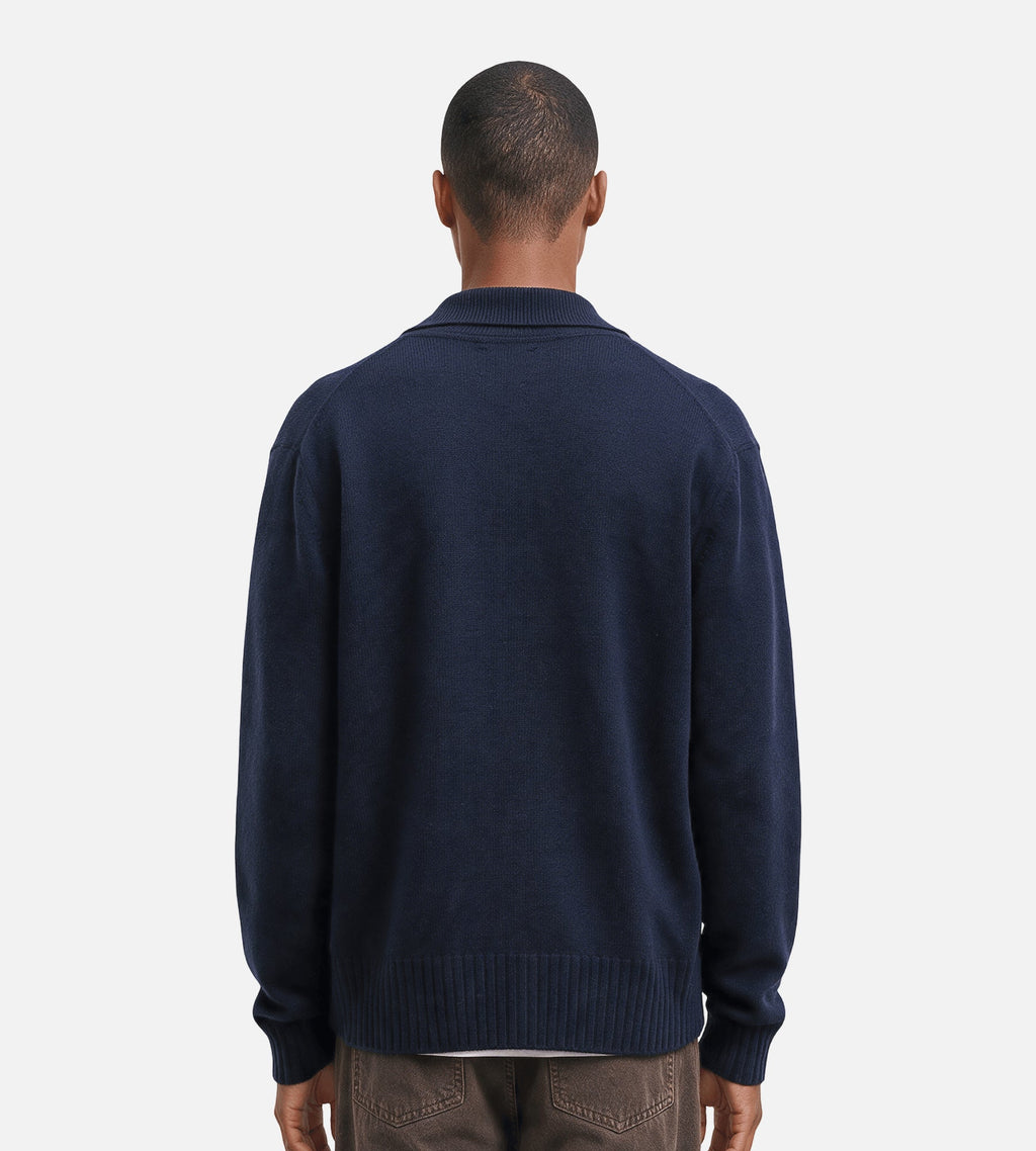 Norse Projects Aldrup Lambswool Cardigan Dark Navy