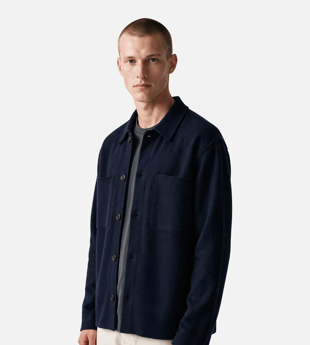 NN.07 Jonas 6398 Overshirt Navy Blue