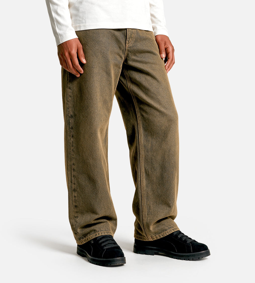 Daily Paper Velvet Shield Oversized Jeans Brown