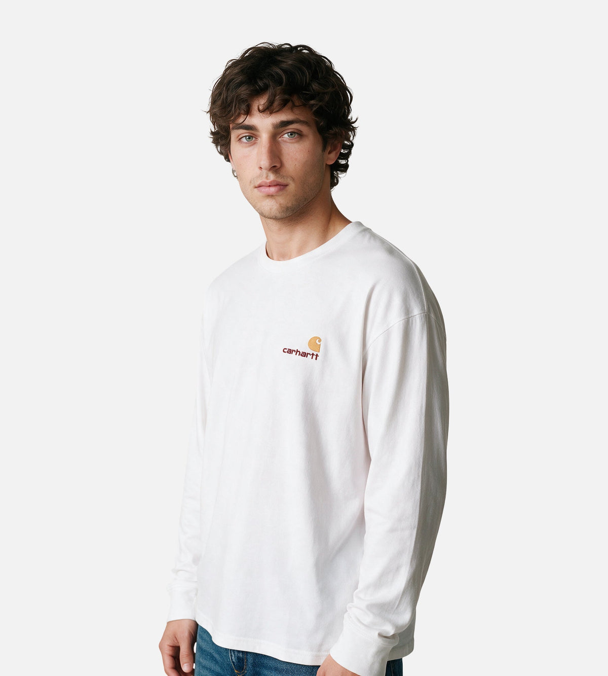 Carhartt WIP American Script Longsleeve White