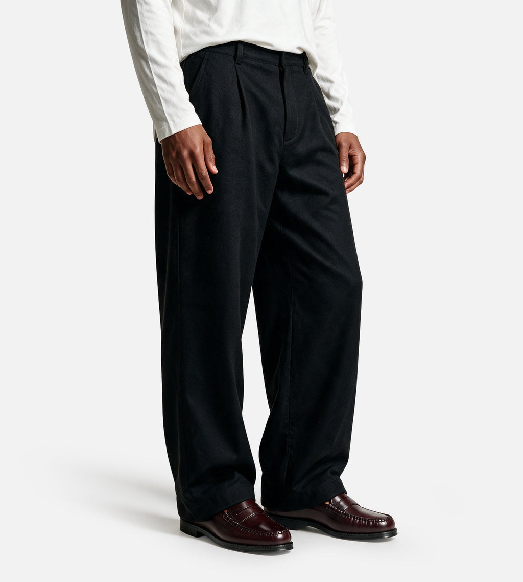 Arte Antwerp Wool Pleated Gallery Pants Black