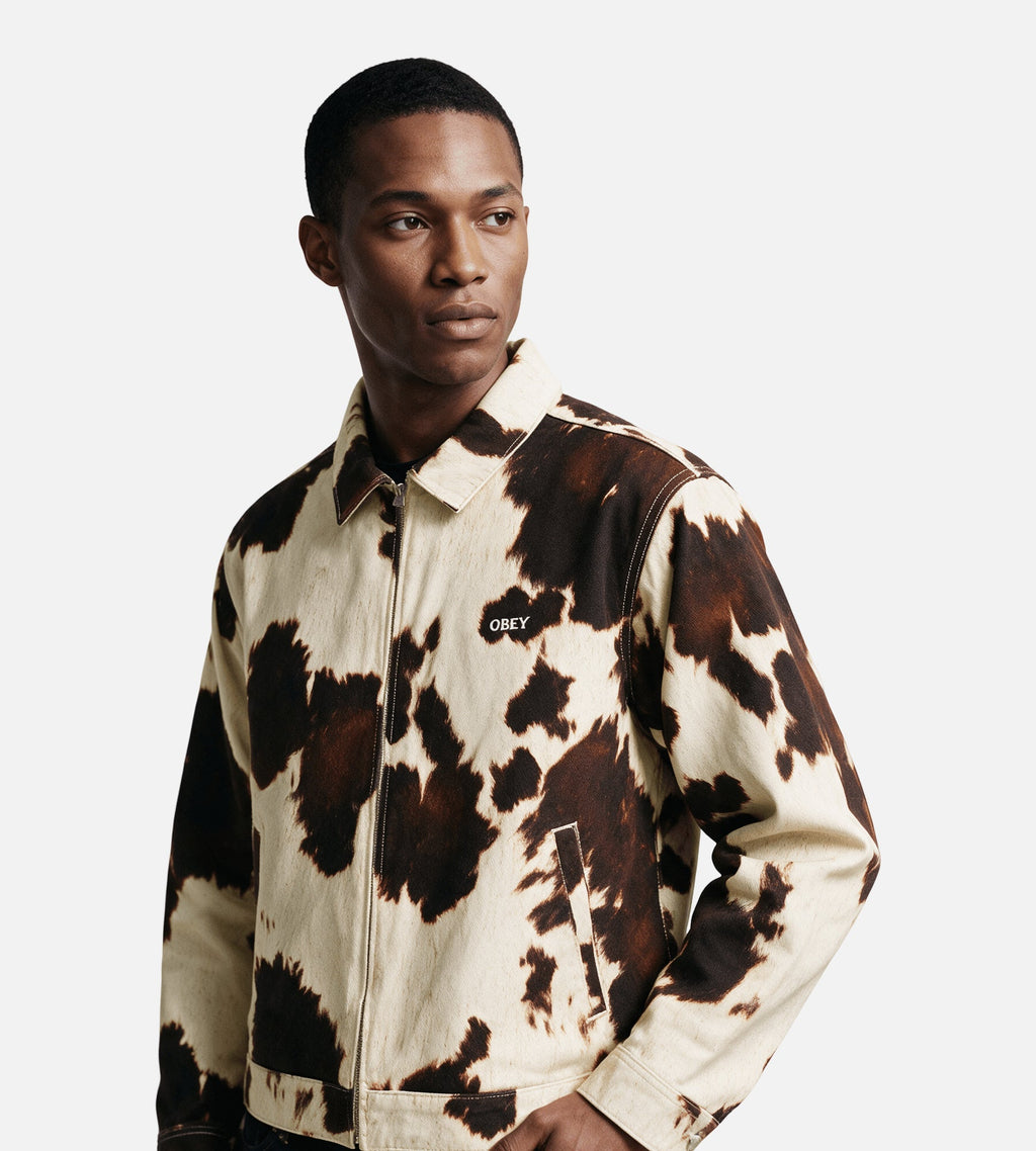 Obey Workshop Jacket Cow Print
