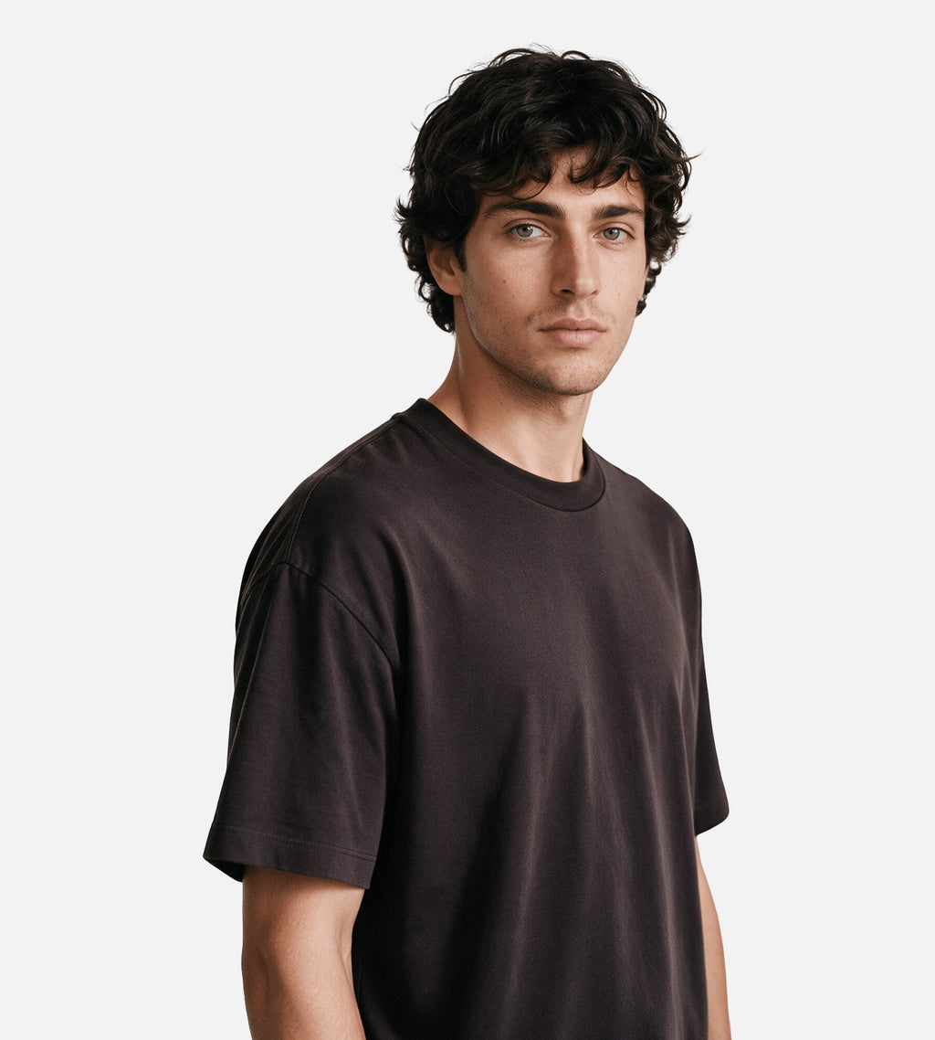 NN.07 Nat Logo Tee 3457 Deep Truffle