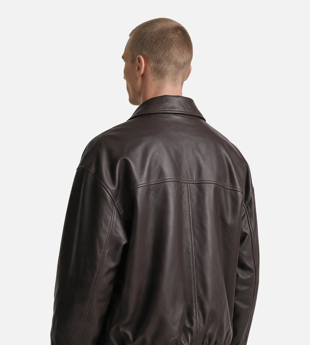 ARMA Backett Reversible Leather Jacket Coffee Bean