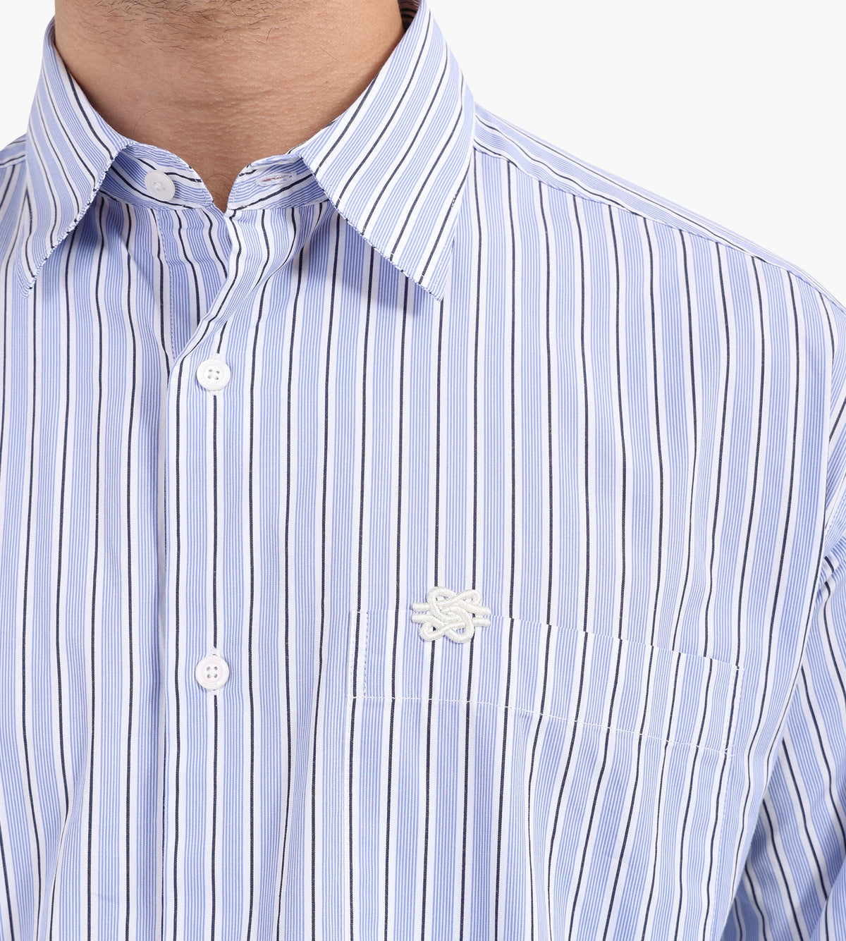 Filling Pieces Dress Shirt Striped Skyway