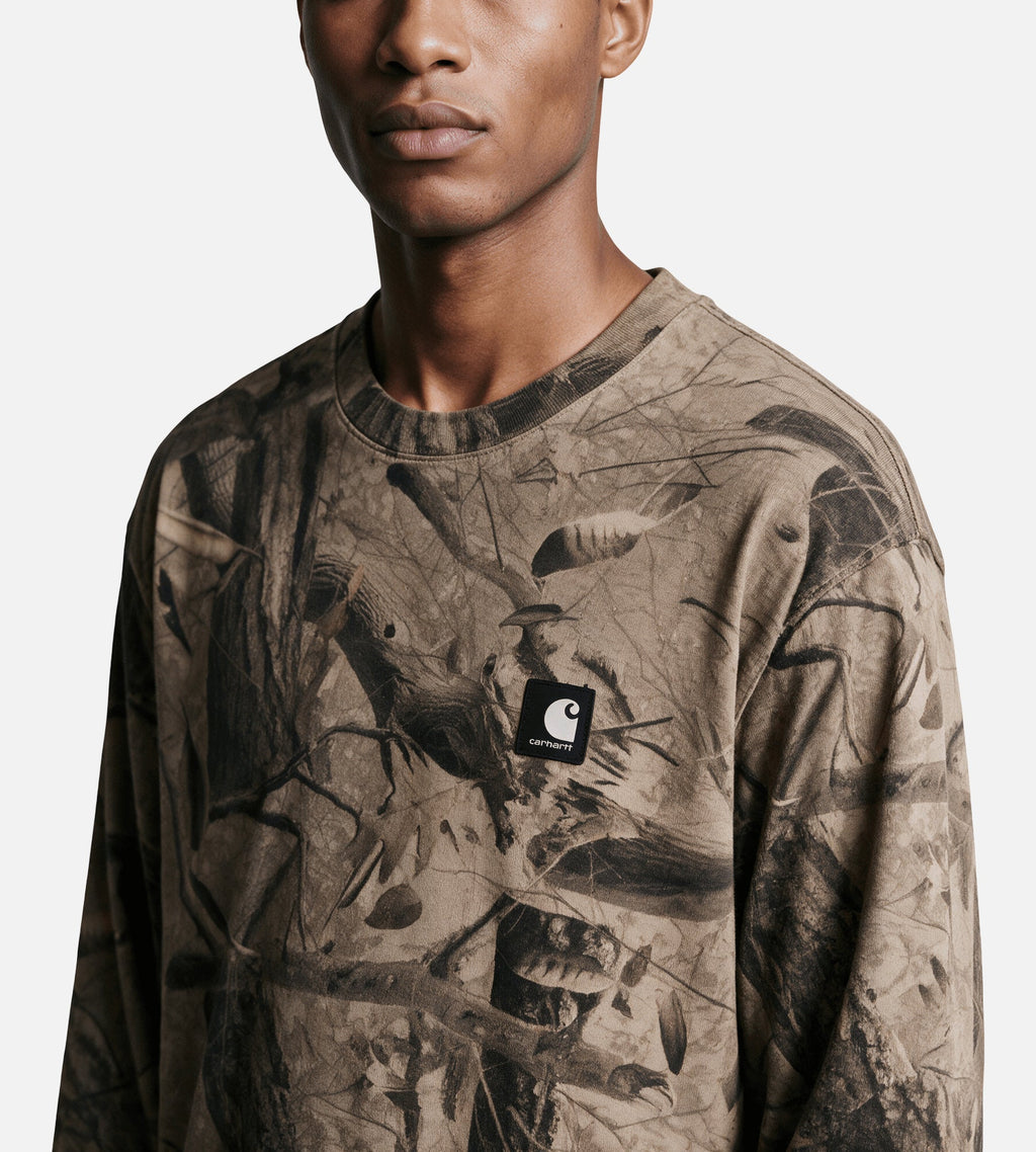 Carhartt WIP Feather Tree Longsleeve Camo Feather Tree Khaki Shungite