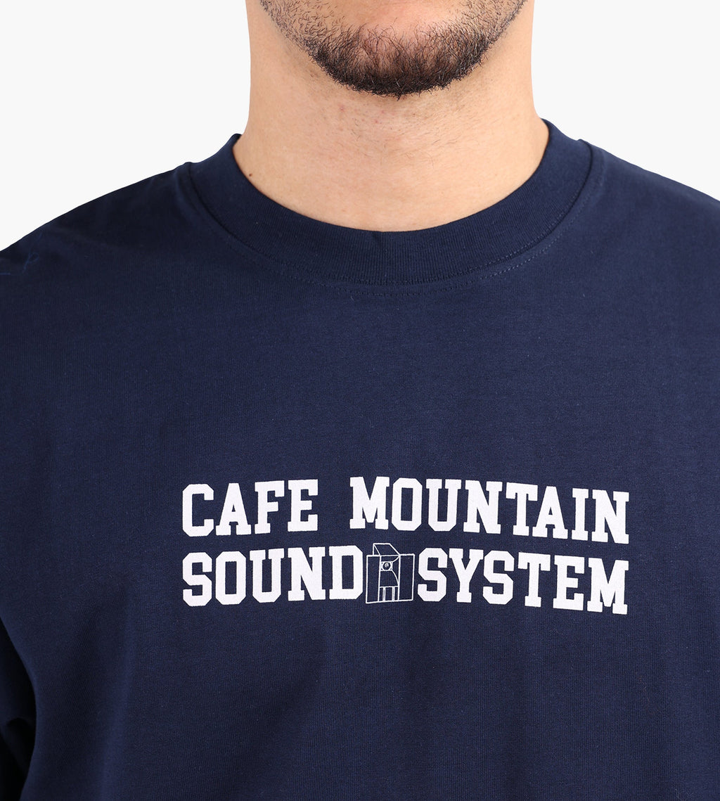 Café-Mountain Soundsystem Tee Navy