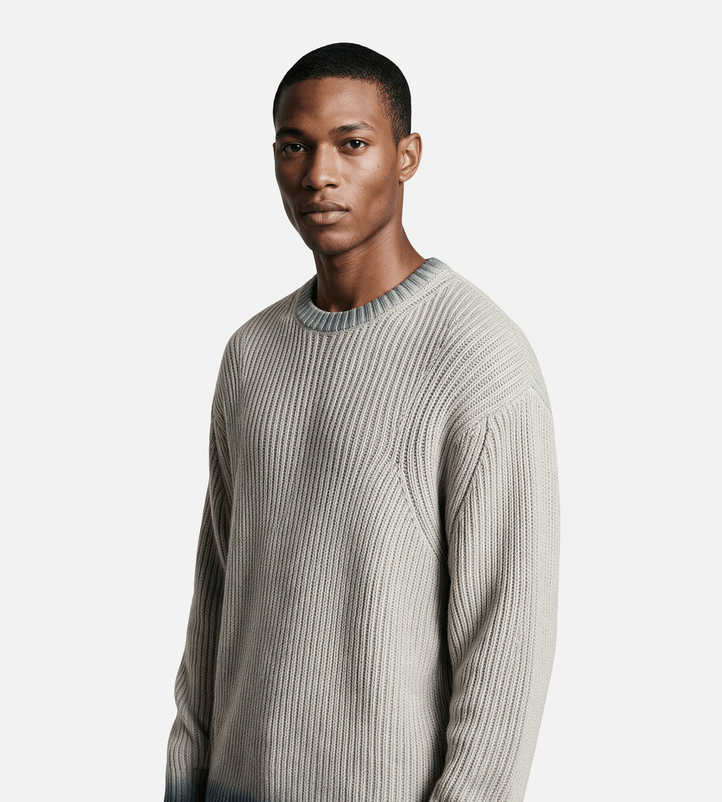 Obey Ian Faded Wash Sweater Grey Faded Wash