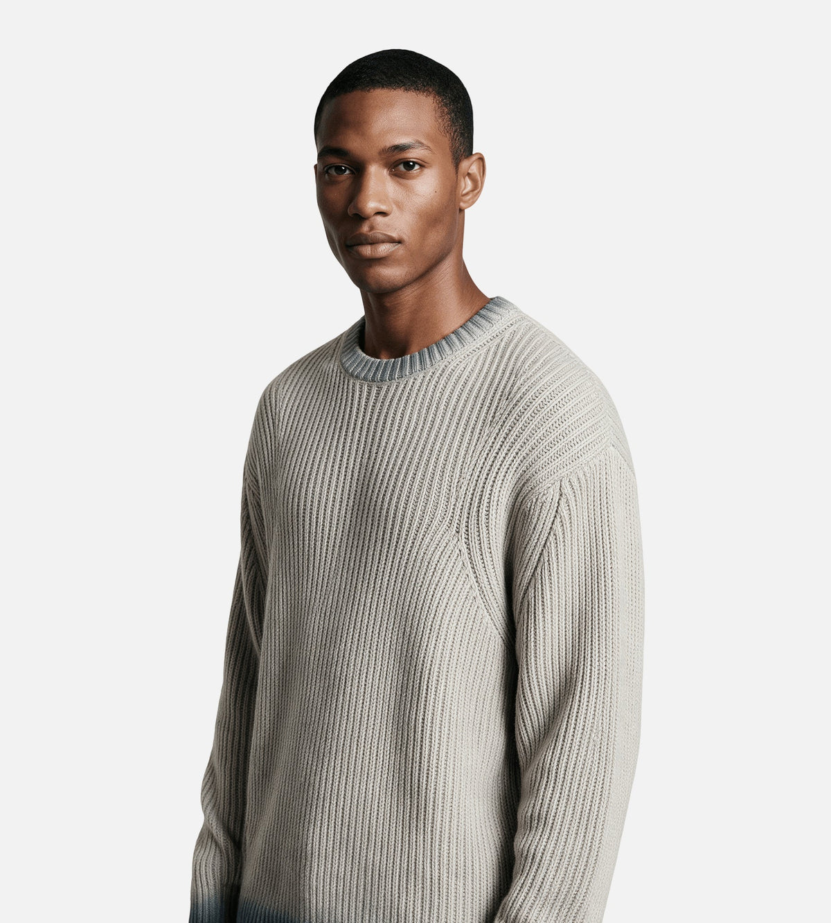 Obey Ian Faded Wash Sweater Grey Faded Wash